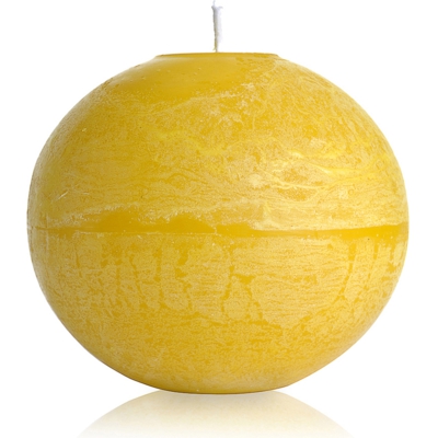 Vela Decorativa Bola Amarelo